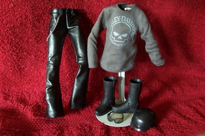  Doll Clothes on Barbie Ken Doll Clothes Outfit Fashion Harley Davidson Boots Helmet