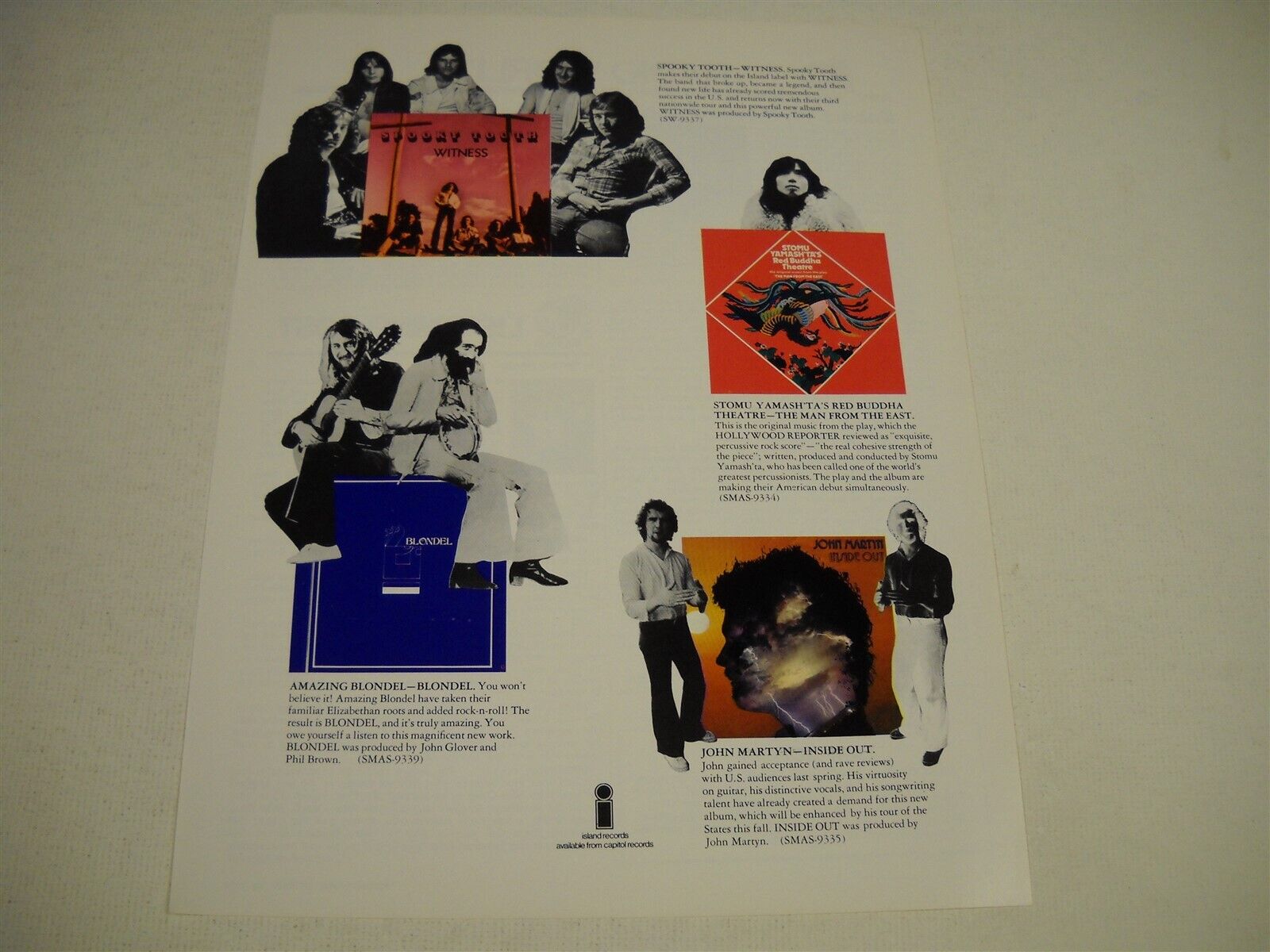 Spooky Tooth Witness 1973 Island Records Inc. Vinyl Record 海外 即決-